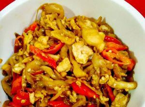 Foto resep Jamur tiram &putih telor oseng mercon