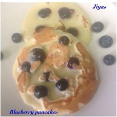 Blueberry pancakes A picture of Blueberry pancakes.