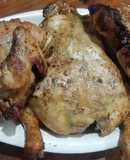 Pollos entero asados al carbón