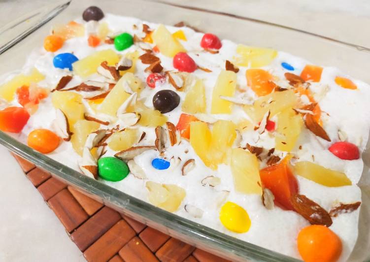 Simple Way to Prepare Super Quick Homemade Pineapple delight with m&amp;amp;m bunties