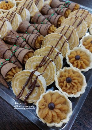 عکسی از دستور حلوا رولی با نان میکادو
