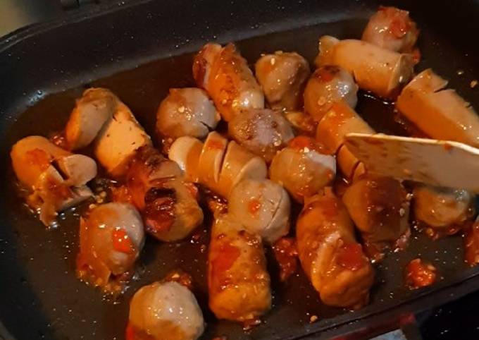 Resep Bakso Sosis  Bakar Happycall murah  gampang oleh Ari 