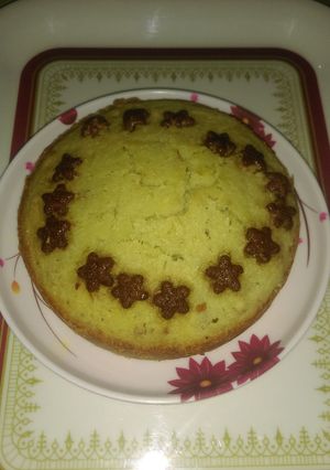 A picture of Suji & chhuwara cake.