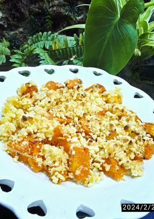 Une photo de Crumble de courge musquée