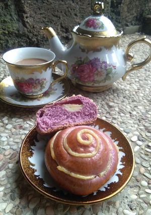 Foto resep Cheese Custard Taro Bun