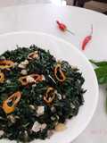 Tumis Daun Lelem (dengan Daging Giling)