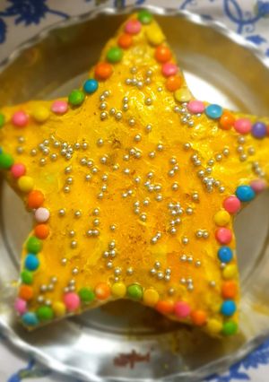 A picture of Star cake aata cake.