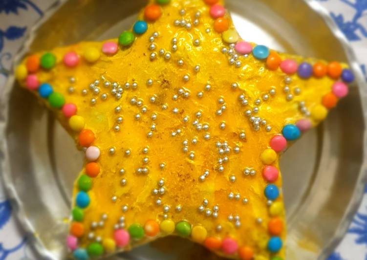 How to Make Super Quick Homemade Star cake aata cake