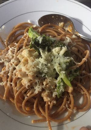 Foto resep Spaghetti wholemeal (San Remo) with chiken sauce