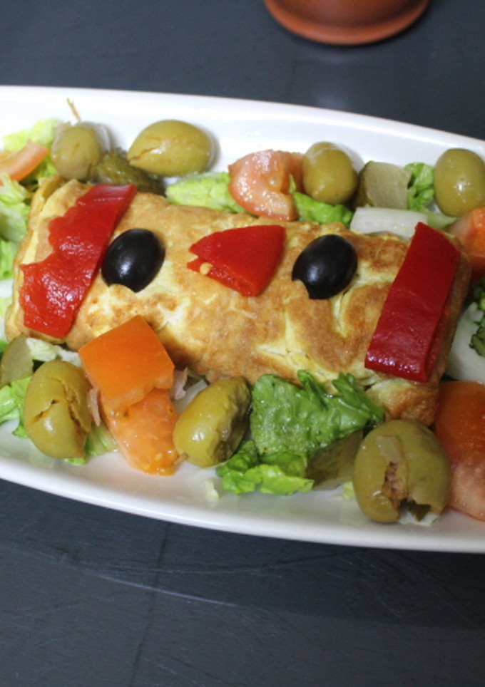 Una foto de Rollito de verduras con mayonesa
