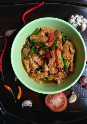 Foto resep Tumis kacang panjang tempe