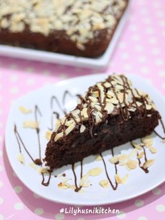 Foto resep Double Chocolate brownies almond