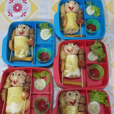 Resep Bekal Anak Bento Nasi Goreng Berselimut Oleh Bunda Eka79 Cookpad
