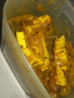 A picture of Instant paneer capsicum ki sabji.