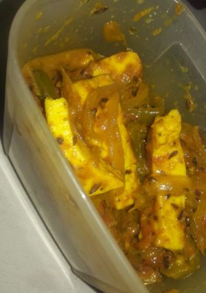 A picture of Instant paneer capsicum ki sabji.