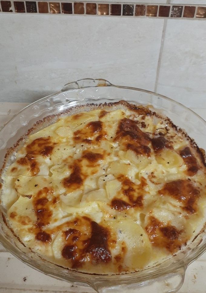 Una foto de Papas a la crema