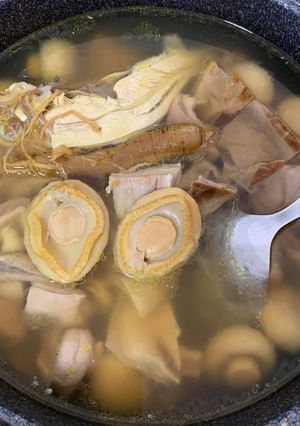 Hình của món Bao tử hầm sâm.