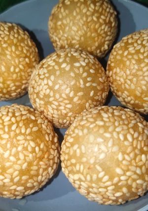 Foto resep Onde Onde isi Kacang Hijau Kupas Manis Legit