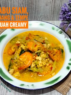 Foto resep Labu Siam, Udang & Tempe Kuah Creamy