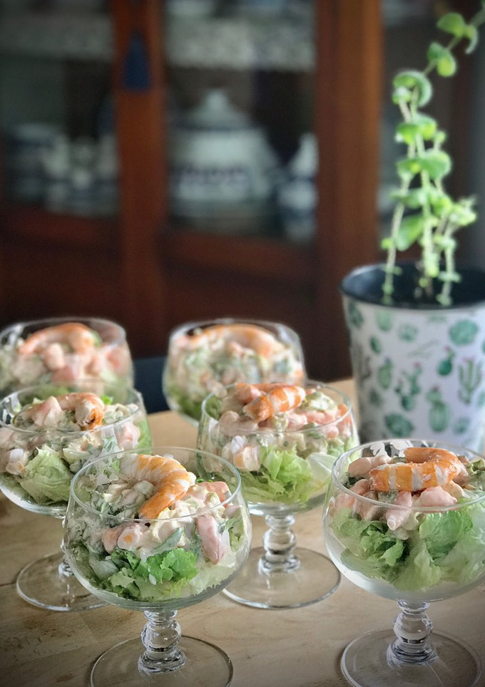 Una foto de Cóctel de langostinos —receta 200—