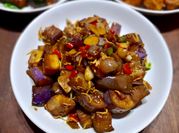 Gambar tumis terong ungu teri