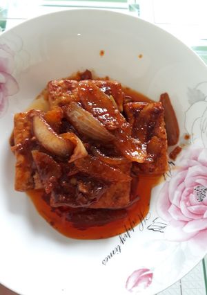 Hình của món Món chay dễ làm : Đậu hủ sốt cay.