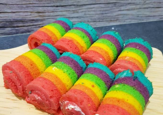 Easiest Way to Cook Perfect Bolu Gulung Rainbow