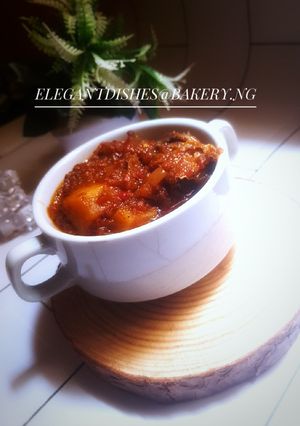 A picture of Miyar stew mai dankali.