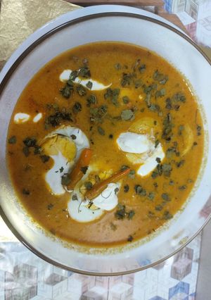 A picture of Egg potato curry.