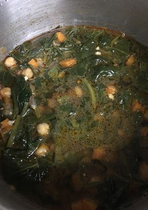 Una foto de Garbanzos con espinacas