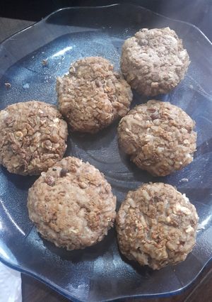 Una foto de Torrijas al horno (lentejas y arroz)