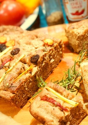 Hình của món Focaccia- hương vị nước Ý (món chay).