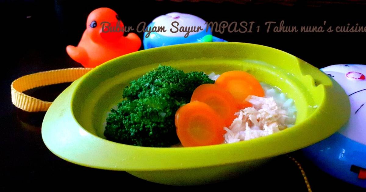 Resep Bubur Ayam Sayur MPASI 1 Tahun oleh Febriana Tri Kusuma Dewi