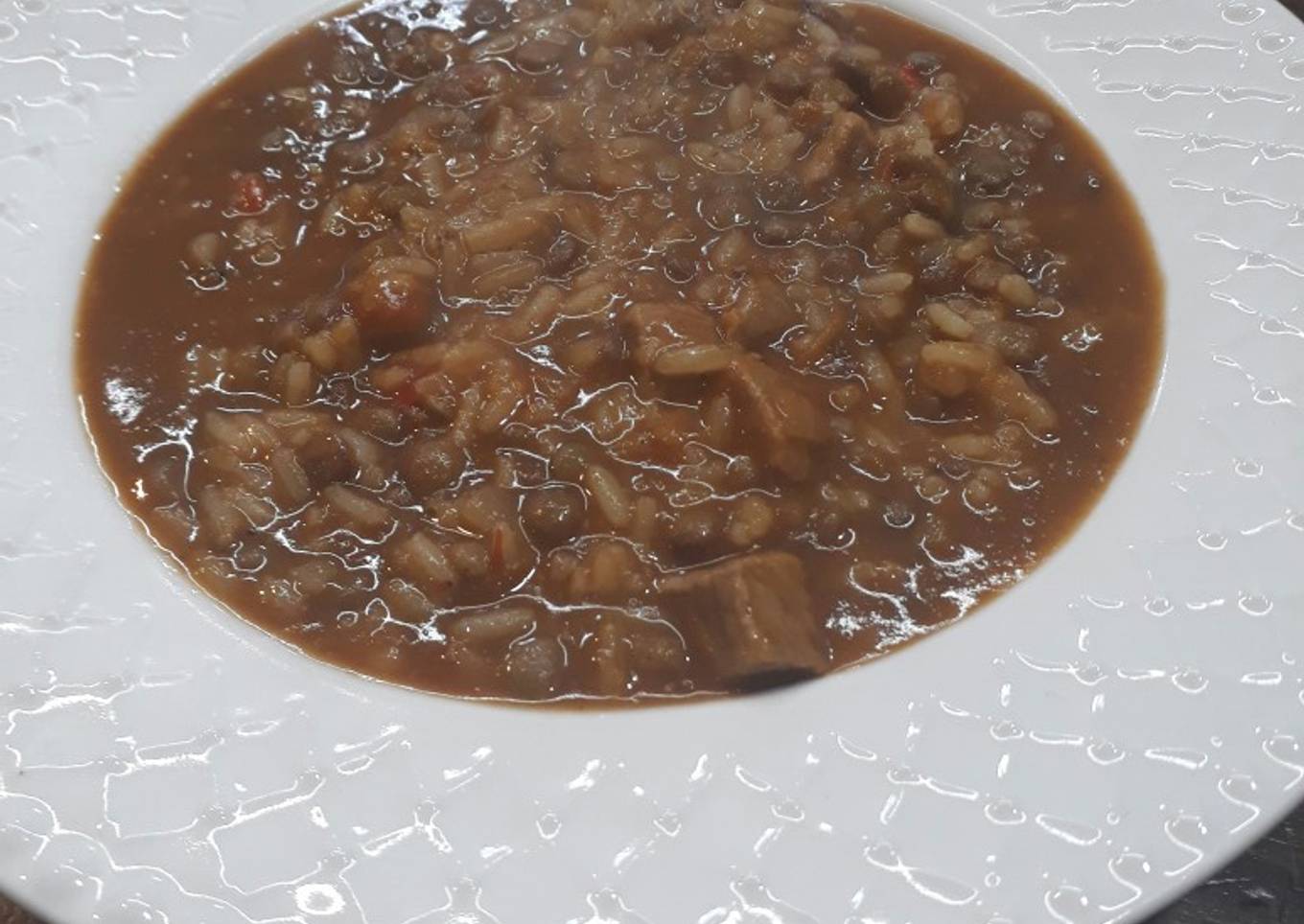 Guiso de lentejas y arroz!