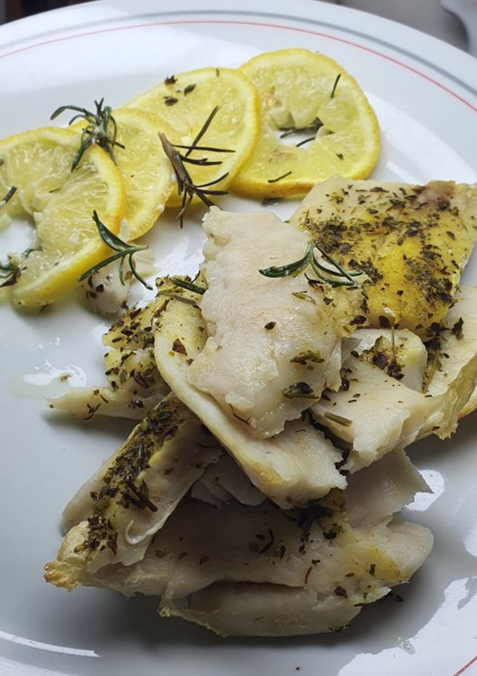 Una foto de Merluza al limón en airfryer