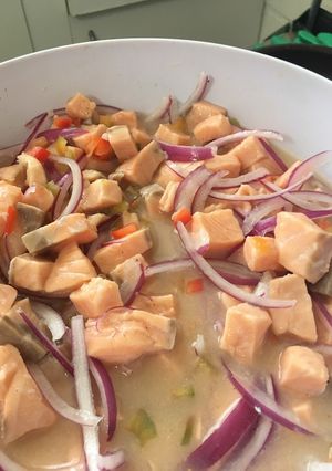 Una foto de Ceviche de Salmón