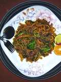 Crunchy vegetables stir fry