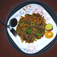 A picture of Crunchy vegetables stir fry.