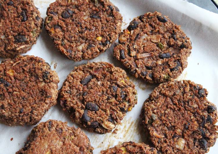 Recipe of Ultimate Egg free Quinoa Black bean Burger