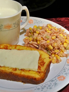 鮪魚玉米起司法式吐司 的食譜成品照片