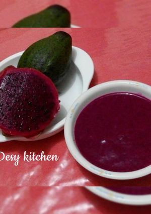 Foto resep Pure buah naga + alpukat (mpasi 6-9bulan)