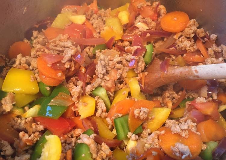 Recipe of Super Quick Homemade Turkey and chunky veg chilli