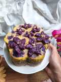 Brownies Kukus Ubi Ungu Lapis Keju