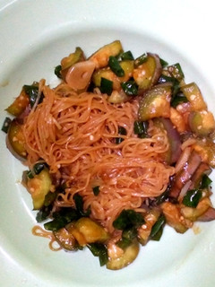 Foto resep Tumis mie bakso dan terong