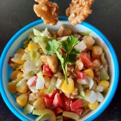 Walnuts veggie salad A picture of Walnuts veggie salad.