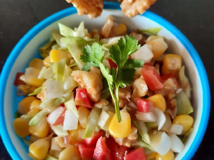 Easy Steps to Prepare Walnuts veggie salad the So Delicious Makes you drool