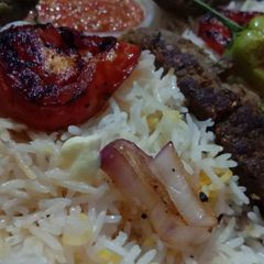 A picture of Irani chullu kabab platter.