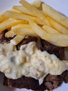 Foto resep Rib Eye Steak with Cheesy Mushroom Sauce