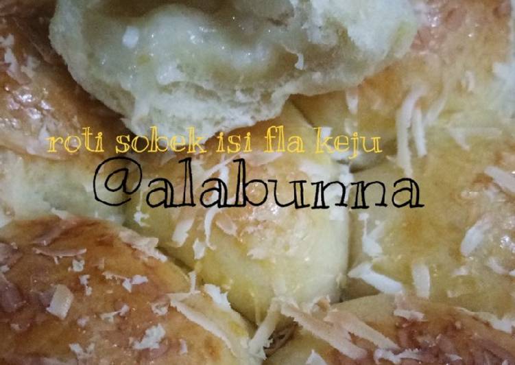 Resep Roti sobek isi fla keju | Cara Masak Roti sobek isi fla keju Yang Enak Dan Lezat