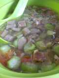 Sup Gambas (Oyong) Sosis Baso ala Ummu Rasya